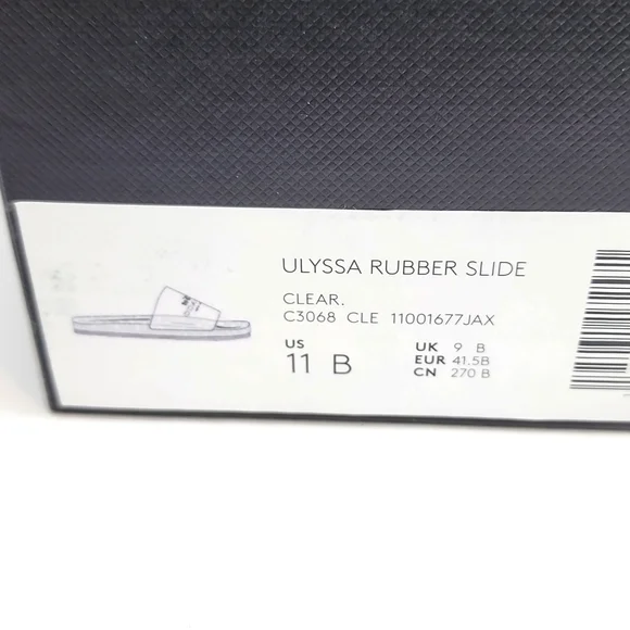COACH ULYSSA RUBBER SLIDE/SHOES, THE SIZE 11B, THE COLOR IS "CLEAR", 100% RUBBER - Picture 13 of 13